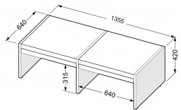 Dvostruko postolje za sušilicu/perilicu s dvije izvlačne police