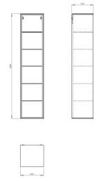Hochschrank TITAN 180, offen