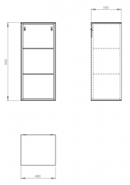 Hochschrank TITAN 90, offen