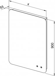 Ogledalo CHARM SLIM s pozadinskom rasvjetom