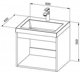 Baza BASIC 60 s umivaonikom