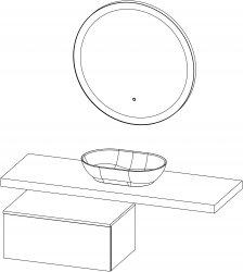 Jazz / kompozicija I / 160 cm
- Pult JAZZ 160
- Umivaonik TITAN Long round
- Ogledalo JAZZ 90 s okvirom
- Viseći ormarić JAZZ 80, 1 ladica