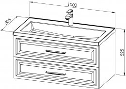 Baza VINTAGE 100 s umivaonikom