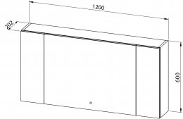 Viseći ormarić VINTAGE 120 s ogledalom