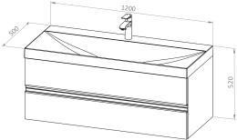 Baza LYRA 120 s umivaonikom*